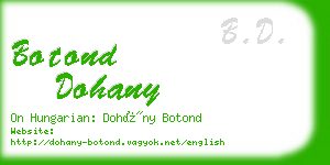 botond dohany business card